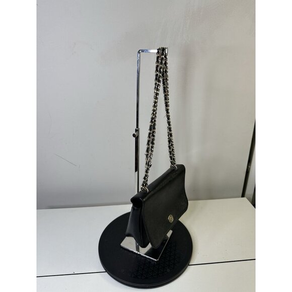 Tory Burch Shoulder Bag Chain Strap Saffiano Black - Picture 6 of 12